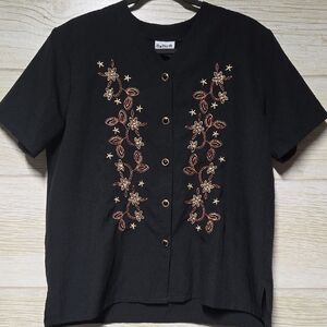 BonWorth Black Petite Blouse